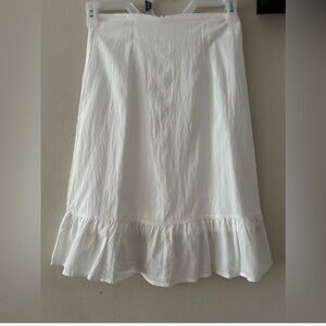 White Mid length Cowgirl Aesthetics skirt by commense size small